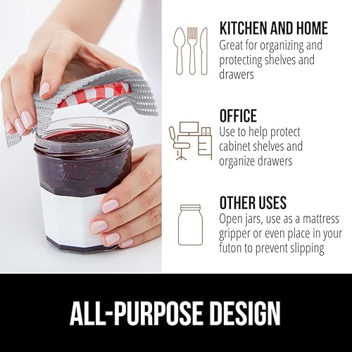 Miniatura 5 de GORILLA GRIP powerGRIP - Forro para estante de cajón y gabinete, agarre grueso y fuerte, forros no adhesivos que protegen armarios de cocina y