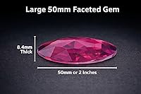 Vista 4 de Allstarco Joyas redondas autoadhesivas extra grandes de 1.969 in, diamantes de imitación acrílicos para cosplay, 2 piezas, Plástico Plata Acrílico