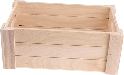 Cesta de almacenamiento de escritorio de madera, organizador de mesa, cajas de madera en blanco, cajas de madera decorativas, almacenamiento de