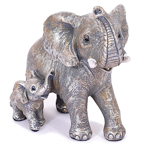 Irayin Elefantes Decoracion Figuras, Elefante de la Suerte, Figuras Decorativas Modernas Salon, Regalo Elefante para Mujer, Decoración para...