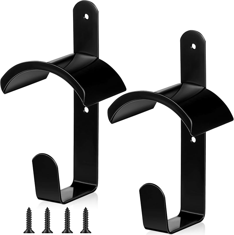 Suporte de Parede para Cabeçada de Cavalo em Metal Preto Hicarer com Ganchos e Parafusos