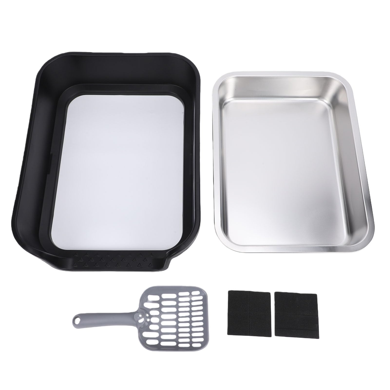 Lettera per Gatti Grande Lato Alto Acciaio Inox Facile Pulizia