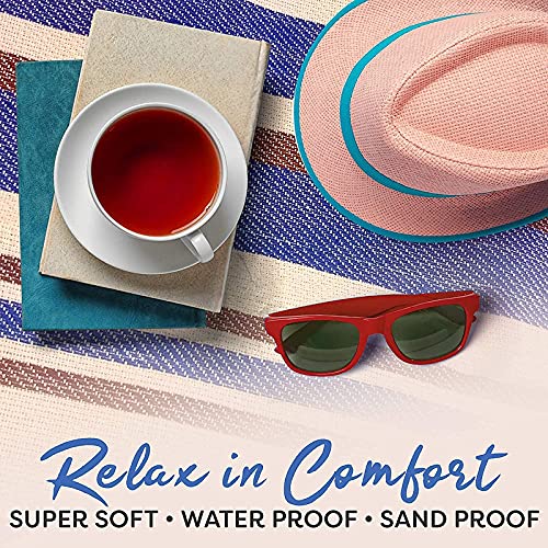scuddles 60" x 75" Extra Large Outdoor Picnic Blanket – Waterproof, Foldable Travel Mat for Beach, Camping, Grass, Lawn, Park – Dual Layer, Sand-Free, Soft Throw Rug Fits 4 Adults, Summer Accessories - Image 3