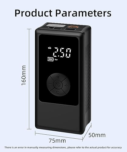 Miniatura 9 de Inflador de neumáticos, compresor de aire portátil para automóvil, bomba de baloncesto de pelota para pelotas deportivas, auto para neumáticos de