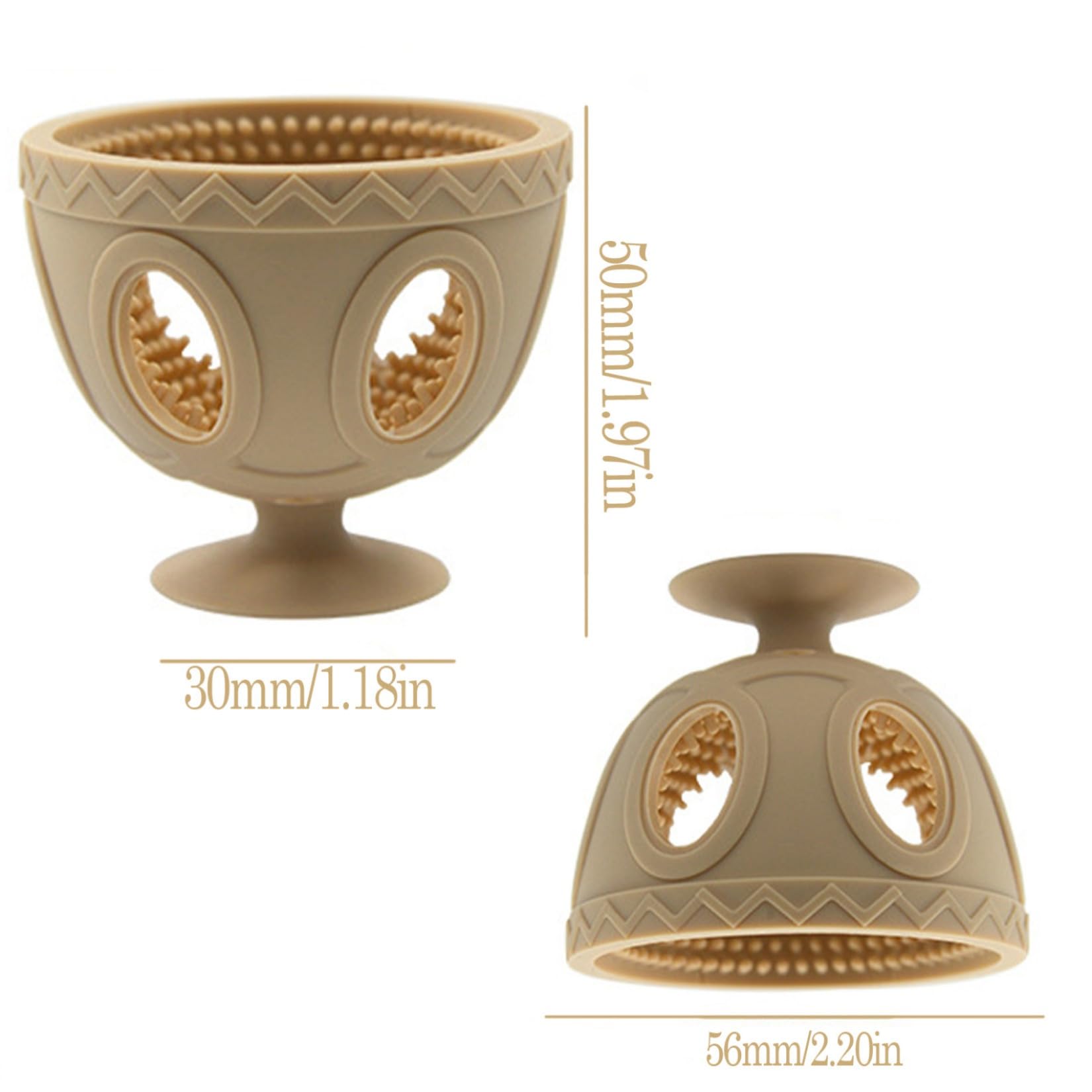 Silicone Egg Brush Cleaner, Multipurpose Vegetable and Fruit Scrubber Tool for Fresh Eggs, Reusable Cleaning Tools Kitchen Gadgets (Khaki,1)