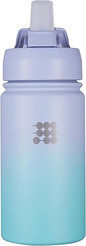 Vista 13 de Cubitt Botella de agua para niños de 14 onzas con tapa con pajilla, acero inoxidable aislado, vaso de doble pared, taza de viaje, taza térmica a