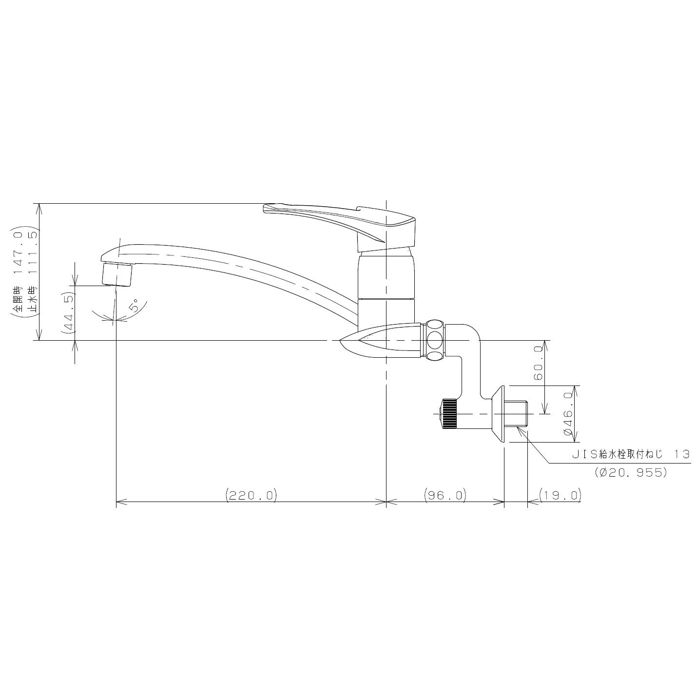 Amazon | カクダイ シングルレバー混合栓 キッチン用 192-128 
