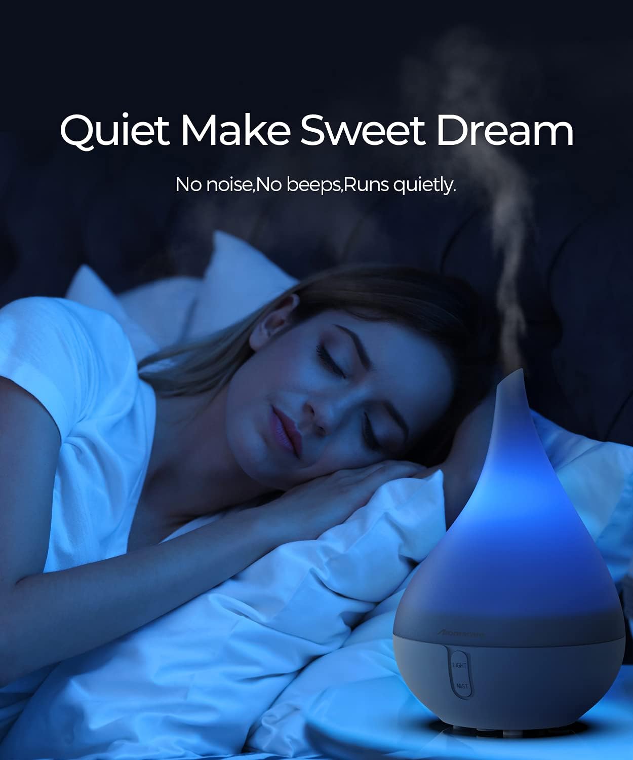 Aromacare Essential Oil Diffuser, Aromatherapy Diffusers for Essential Oils, 250ml Cool Mist Humidifier, Aroma Diffusers for Home, One Fill for 13Hours with Night Light 2 Mist Mode Waterless Auto-Off : Health & Household