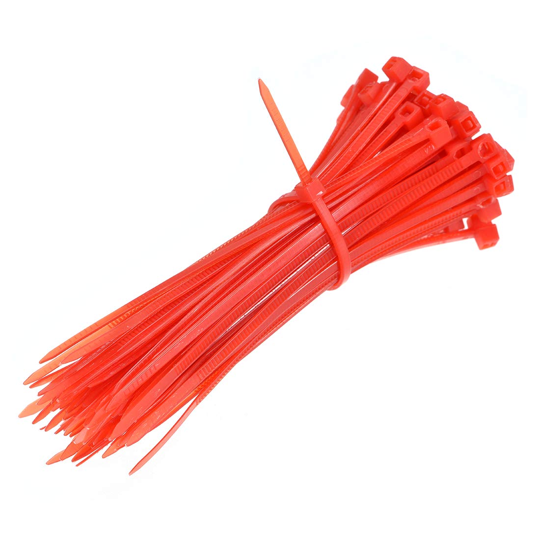 100 Bridas de Nailon for Cables de 4 Pulgadas con Cierre automático y 0,09 Pulgadas de Ancho(Red)