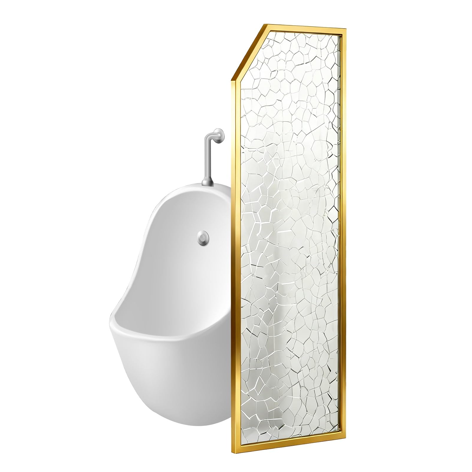 GJZQDKX Public Urinal Partition - Wall-Mounted Privacy Divider for Men's Restrooms, Bathroom Screen Panel