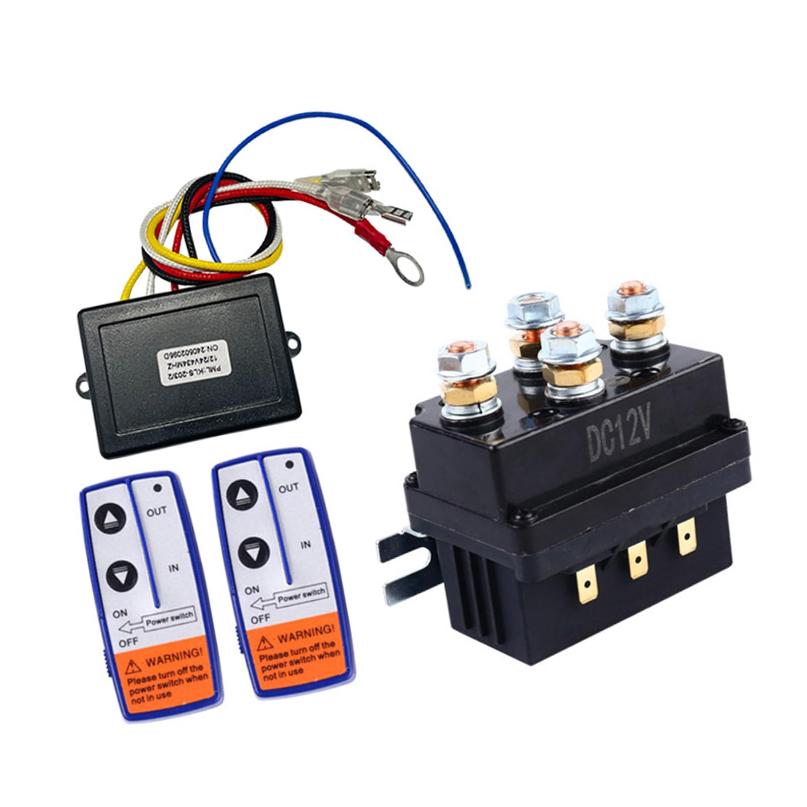 Relés de cabrestante impermeables de alta capacidad, 12 V, 500 A, control de contactor para camiones, cabrestantes automotrices, funcionamiento remoto