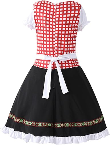 Mädchen Oktoberfest Kostüm Set - Ärmelloses Blumenkleid Mit Stirnband