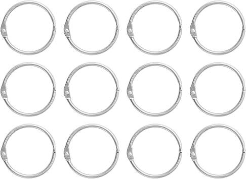 10 Pack 2 Inch Loose Leaf Binder Ring, Stainless Steel Metal Binder Rings for School, Scrapbook, Notebook, and Photo Album, Ring Binder Clips...