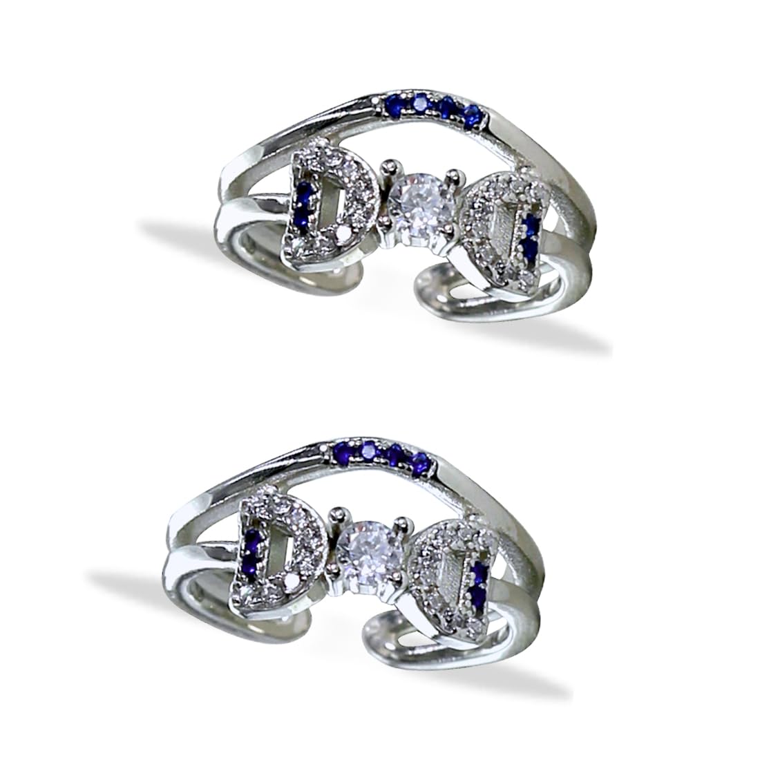 925 Sterling Silver Fully CZ Toe Ring For Women-image-49
