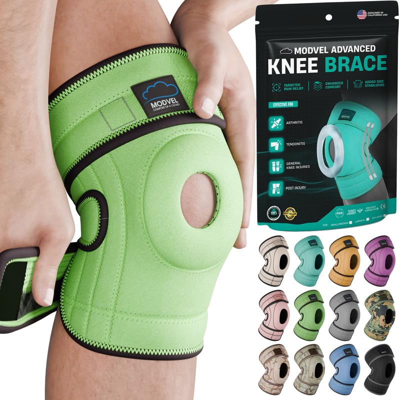 Image of Modvel ELITE Knee Brace for Men & Women - Patella Gel Pads & Side Stabilizers for ACL, Meniscus Tear, Arthritis & Injury Recovery - Maximum Support for Running, Sports & Joint Pain Relief