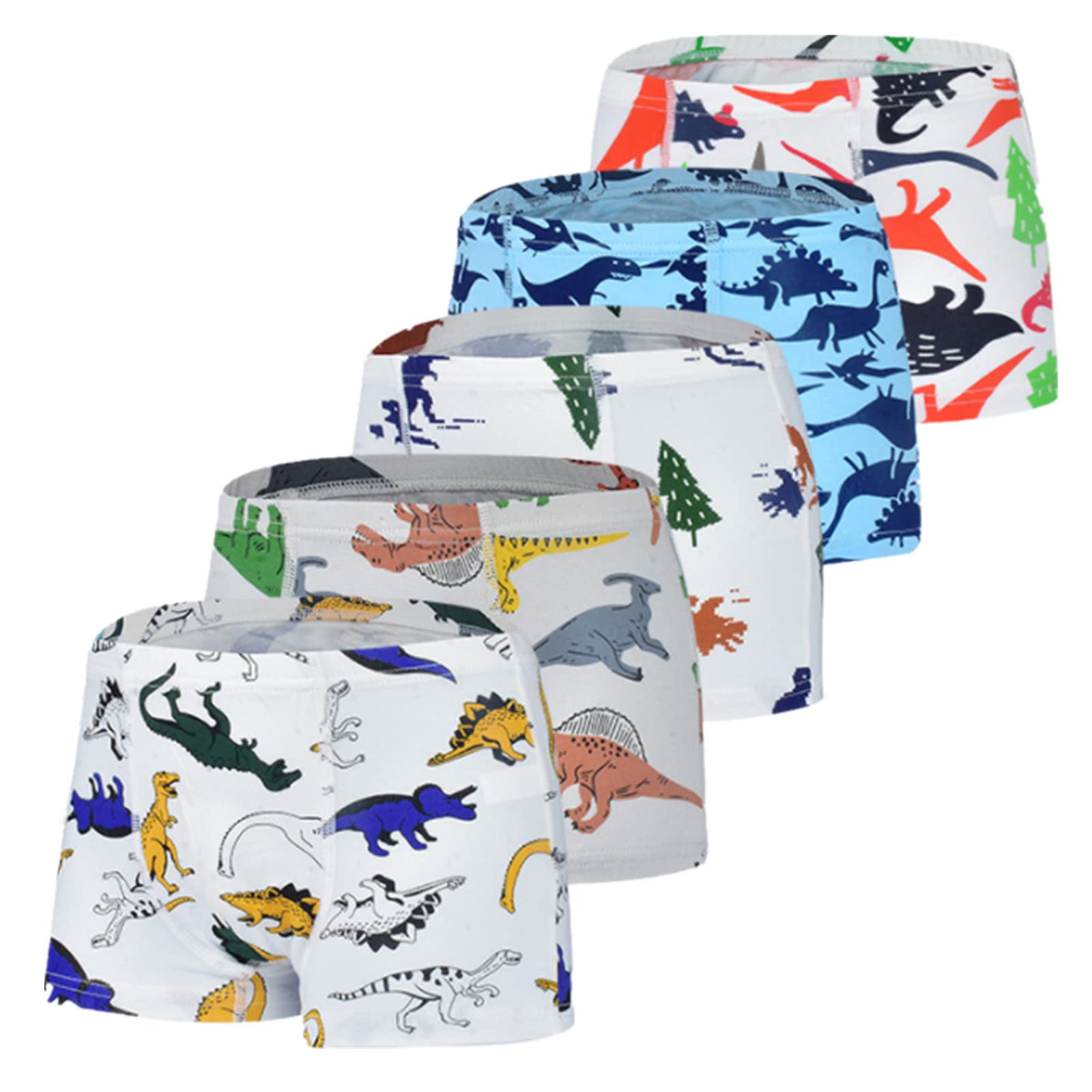 NOAMED 2-9 Years Boys Boxer Briefs Soft Cotton Toddler Character Underwear 5 Multipack