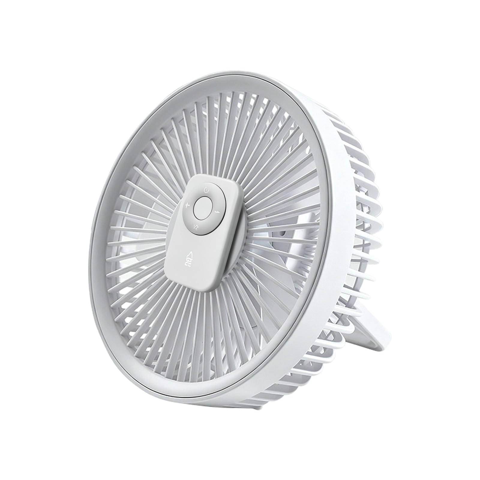 Ventilador de camping con luz LED recargable por USB y temporizador
