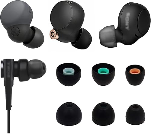 Miniatura 7 de ALXCD Eartips - Auriculares intrauditivos Sony compatibles con auriculares intrauditivos Sony, SML, 3 pares de almohadillas de silicona suave,