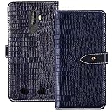 YLYT Flip Hülle Etui Blau Leder Tasche Schutz Hülle Für Blackview BV9000 Pro 5.7 inch Handy Horizontale Standfunktion Magnetverschluss Strapazierfähiger Cover