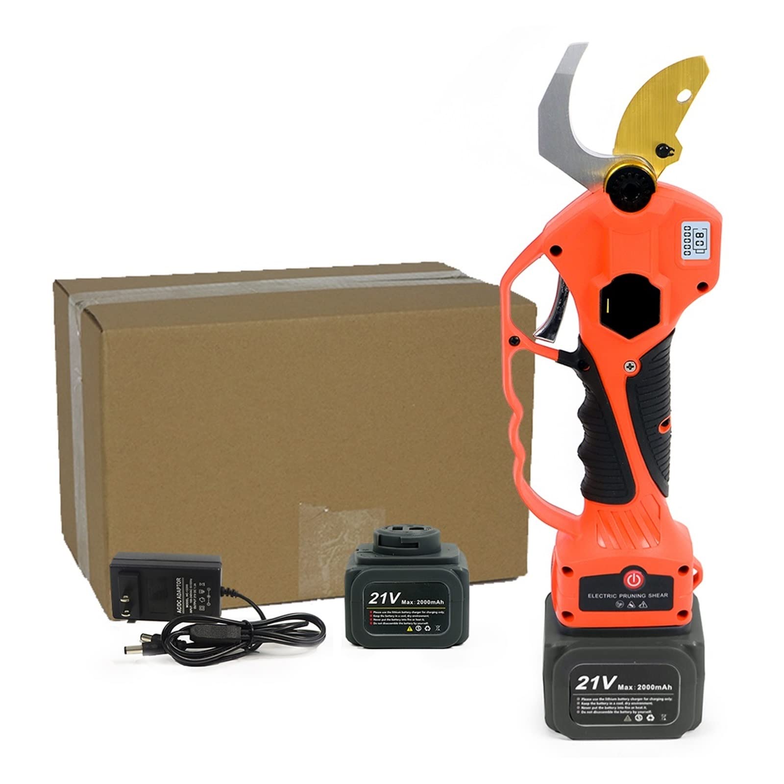 Sekatory Elektryczne 21V bezprzewodowy sekator ścinanie drzewa owocowe przycinanie Bonsai elektryczne gałęzie drzew Cutter 1.9m chowany przedłużacz(Shears pole(Box))