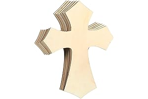 Juvale Unfinished Wood Cross: 6-Piece Craft Kit for DIY, Sunday School, Church & Home Projects
