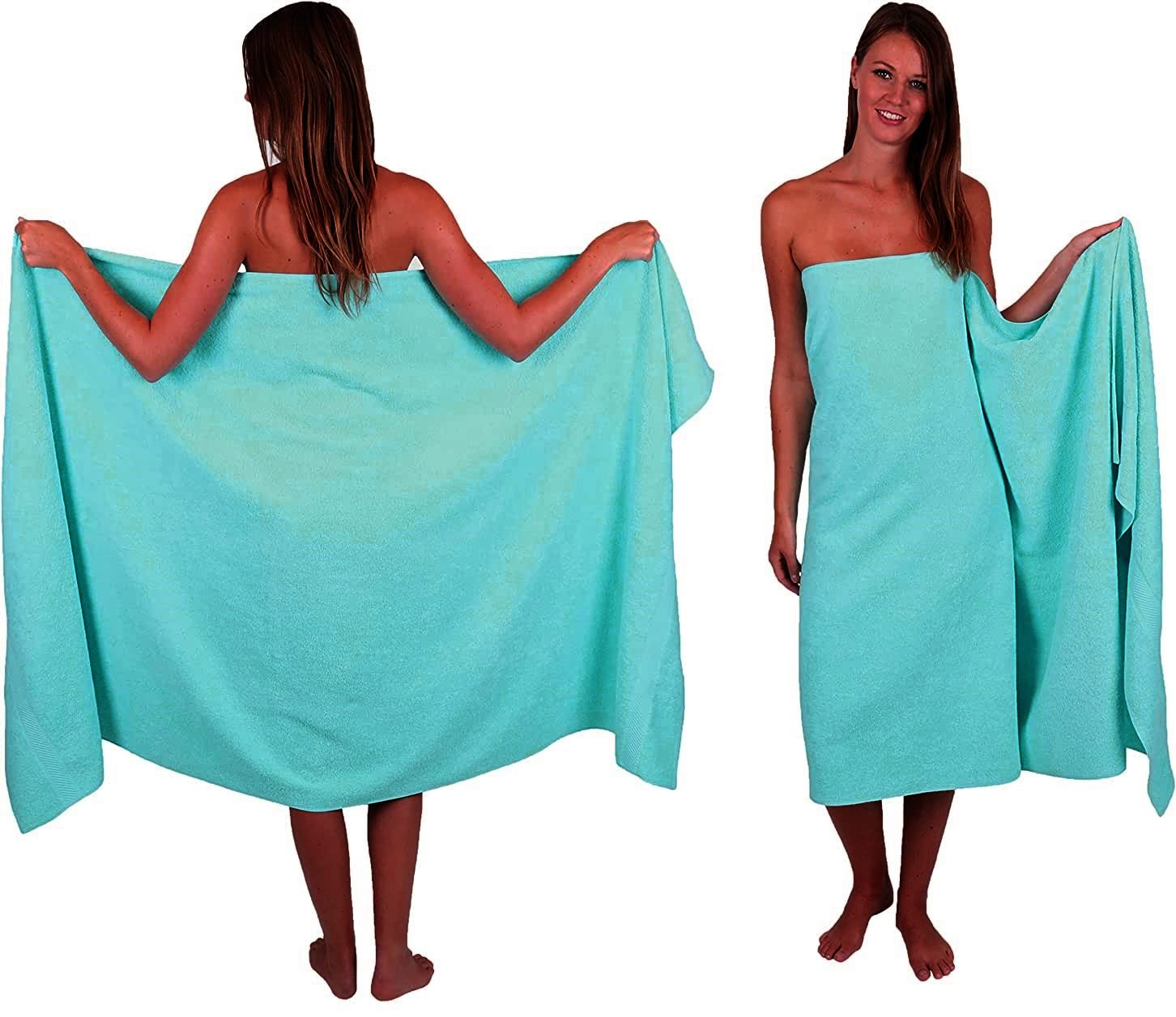 Wholesale Trade Dealz Extra Large Bath Sheet 100 x 200 cm Super Jumbo Big Bath Sheets Towels Beach Body Wrap XL Bath Towels 600-GSM (Teal/Turquoise) - Image 2