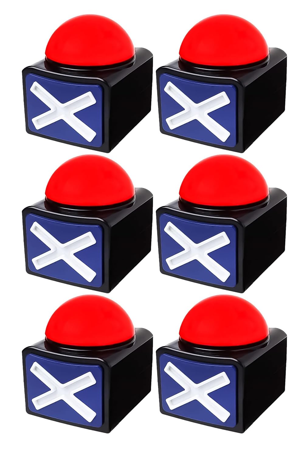 Buzzer di risposta per gioco Show - Buzzer con luci e quiz Got Talent - Pulsante famiglia-feud con suono, genitori-figlio (6 pezzi)