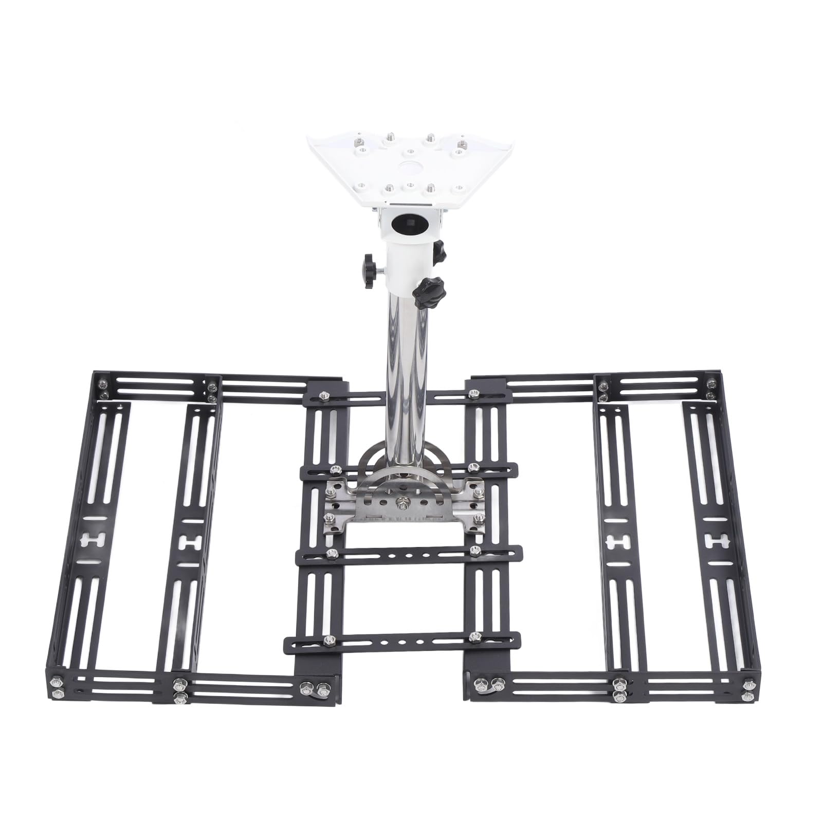 Topiky Soporte de Techo Rectangular para Mini Antena, Giratorio de 360 ​​Grados, Inclinación de 160 Grados, Kit de Montaje Ajustable No Penetrante, Soporte de Antena Satelital Ajustable con Acero