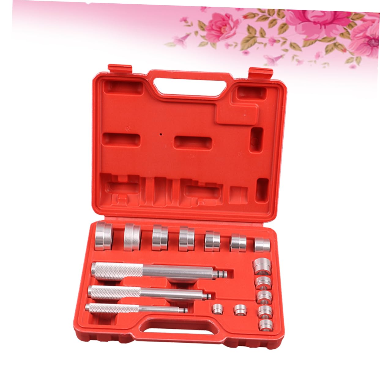 Mikikit 17pcs Set Auto Wheel Bearing Removal Tool Set Bushing Puller for Front Wheel Drive Light Trucks