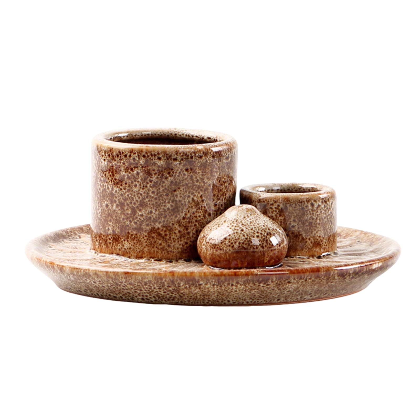 Ceramics Incenses Burners with Ashes Catchers Tray for Incenses Stick Cones Burning for Home Meditations Decors Santo Wood Ashes Catchers Tray