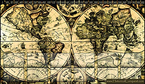 Historical Conquest Burning Map Play Mat
