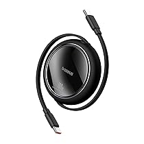 Baseus – Cavo USB C, 100 W, PD 5 A, QC 4.0 mini, retrattile, cavo di ricarica rapida da USB C a USB C, 4 lunghezze, per iPhone 15, Samsung, iPad, facile da riporre, portatile