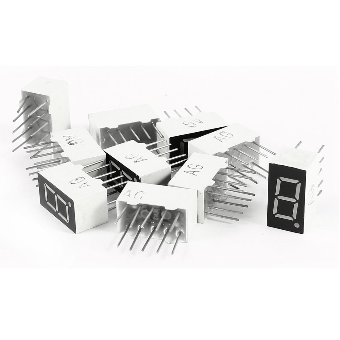 Aexit 10 Pcs Common Cathode 1 Bit 7 Seg DIP Digital Tube 2mm Display Yellow LED 10-Pin (1f1989b0a788231221cae1eb47a2b7a7)