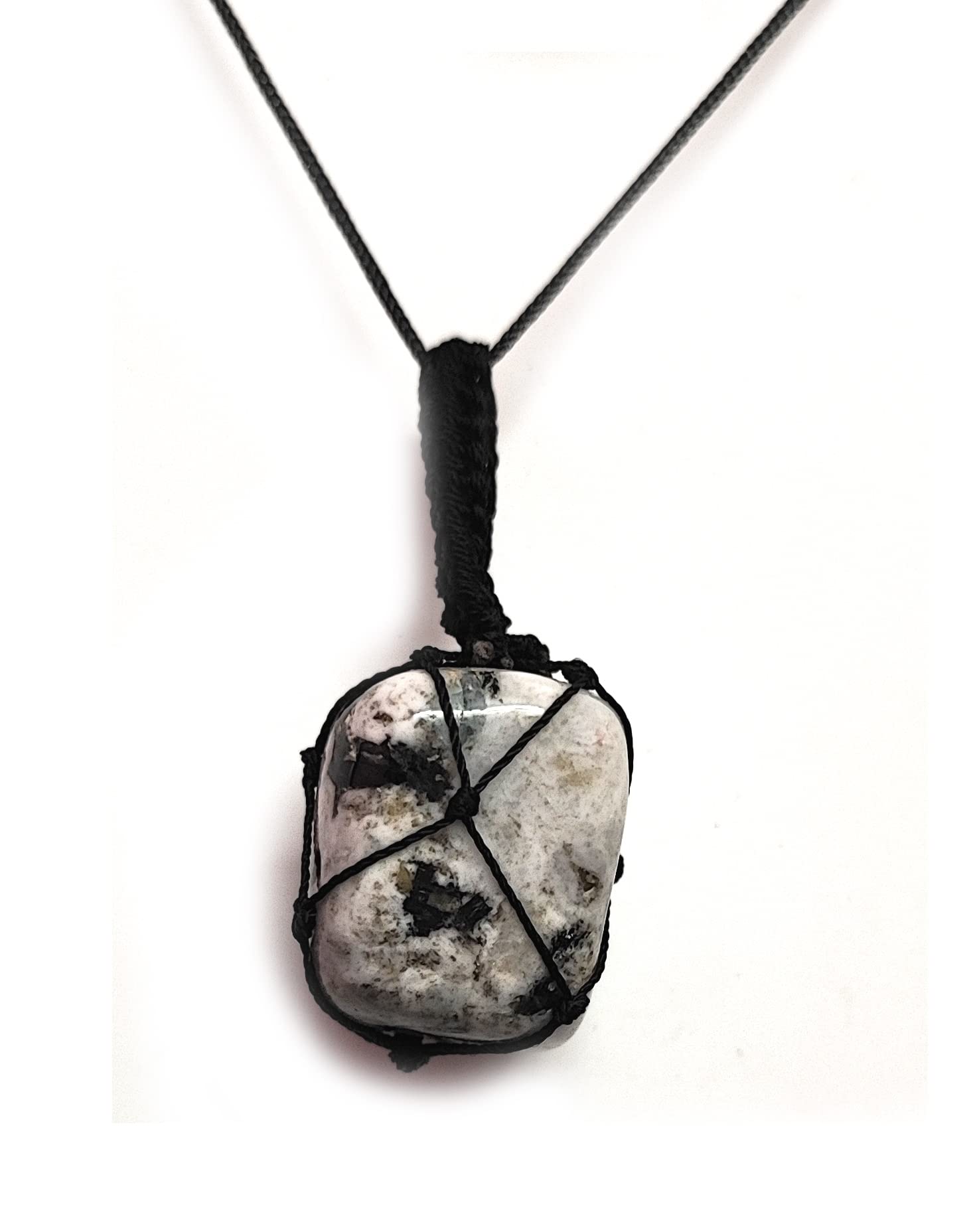 Natural Moon stone Crystal Tumbled Thread Cage Wrapped Pendant For Men And Women-image-49