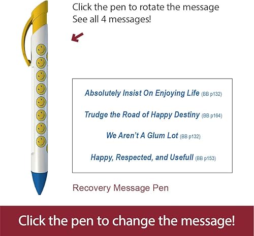 Vista 6 de Greeting Pen Bolígrafos de recuperación - 3er paso7 pasoHappy Joyous Free Pen Trio Juego de 6 bolígrafos con mensaje giratorio (36077)