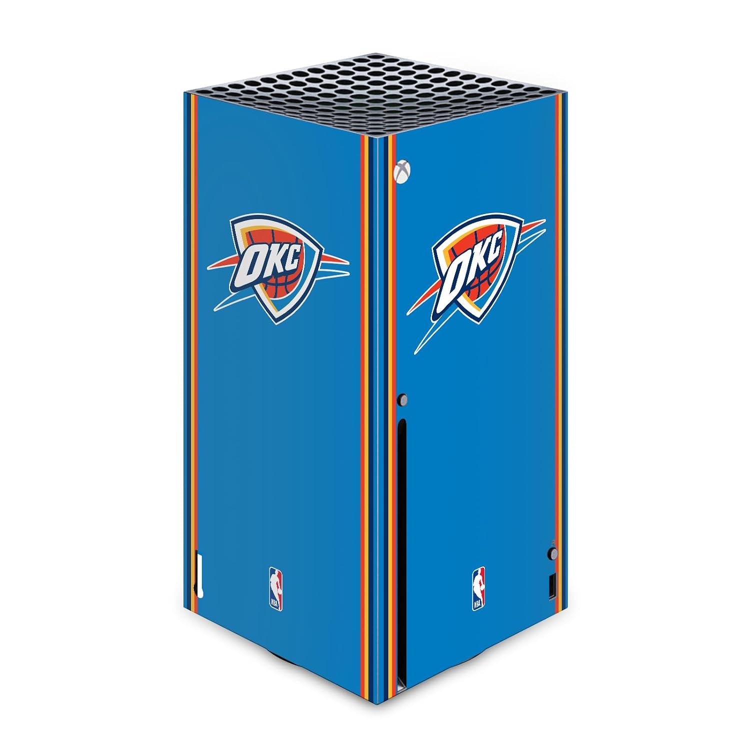 Head Case Designs Officially Licensed NBA Blue Design Oklahoma City Thunder Logo Vinyl Sticker Gaming Skin Decal Cover Compatible With Xbox Series X Console