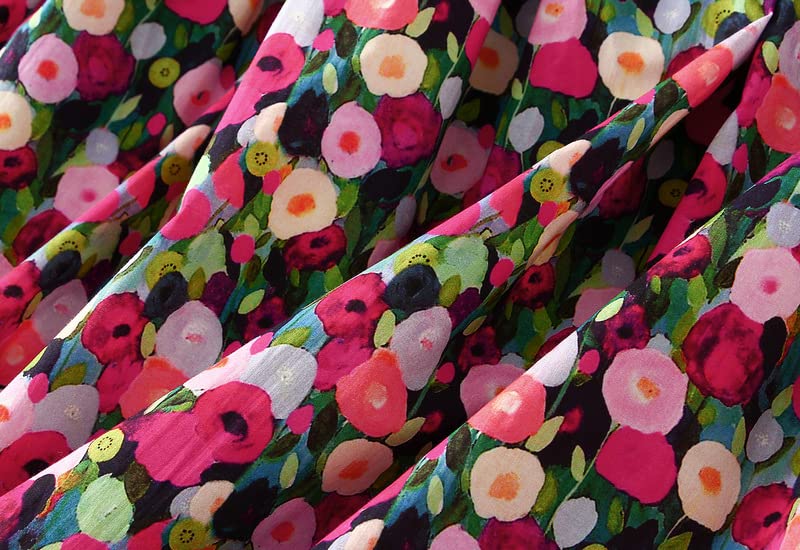 Women Pleated Midi Skirt Floral Geometry Print A-Line Vacation Flowy Boho Skirt3