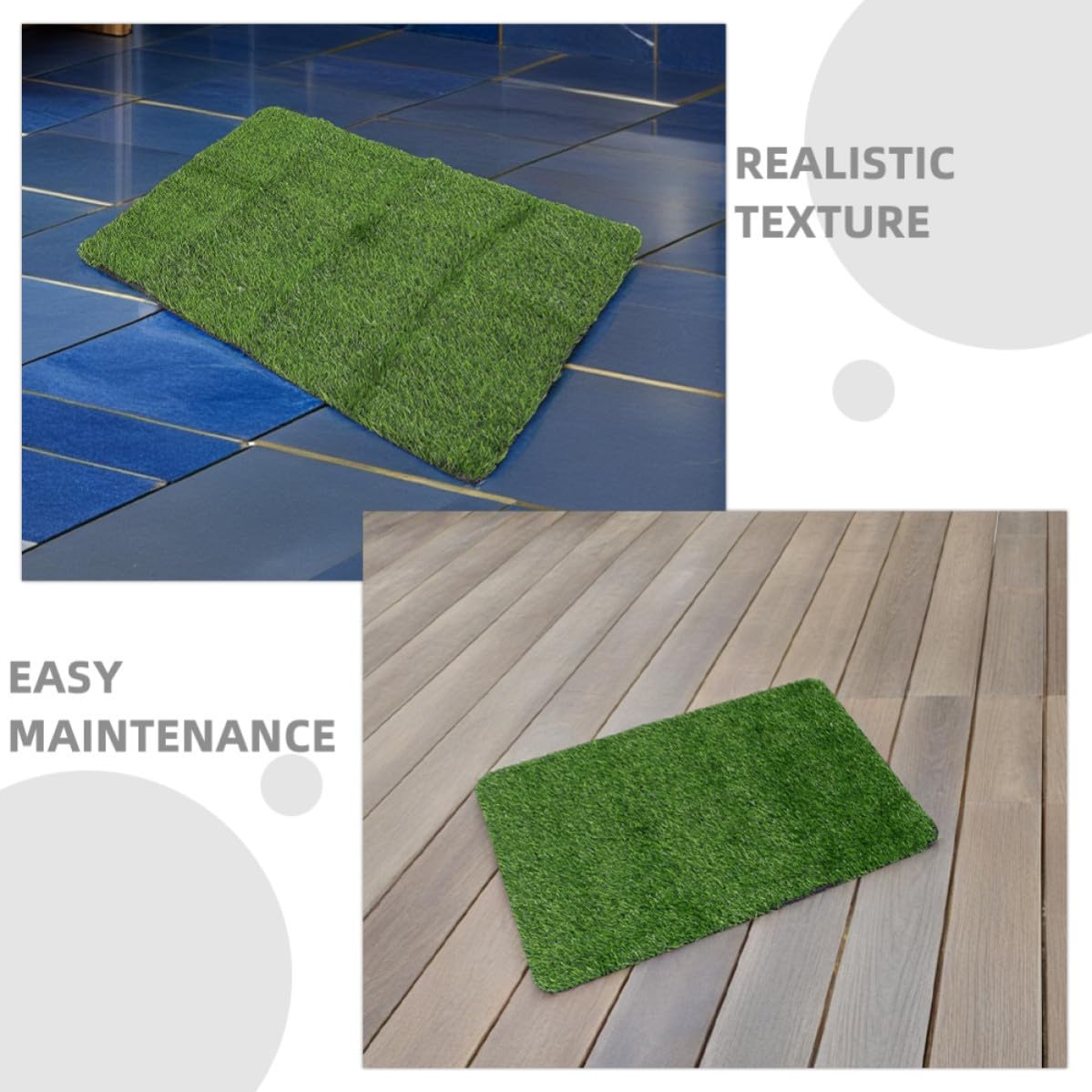 CLISPEED Lot de 2 Tapis de Porte en Pelouse Artificielle 50X80 CM pour Entrée et Cour Usage Intérieur et Extérieur