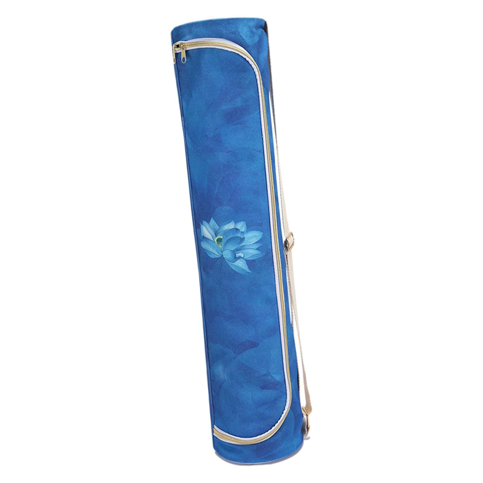 MERISHOPP Exercise Yoga Carrying Bag Class Workout Park Yoga Practice Exercise Storage Blue Lotus-image-46