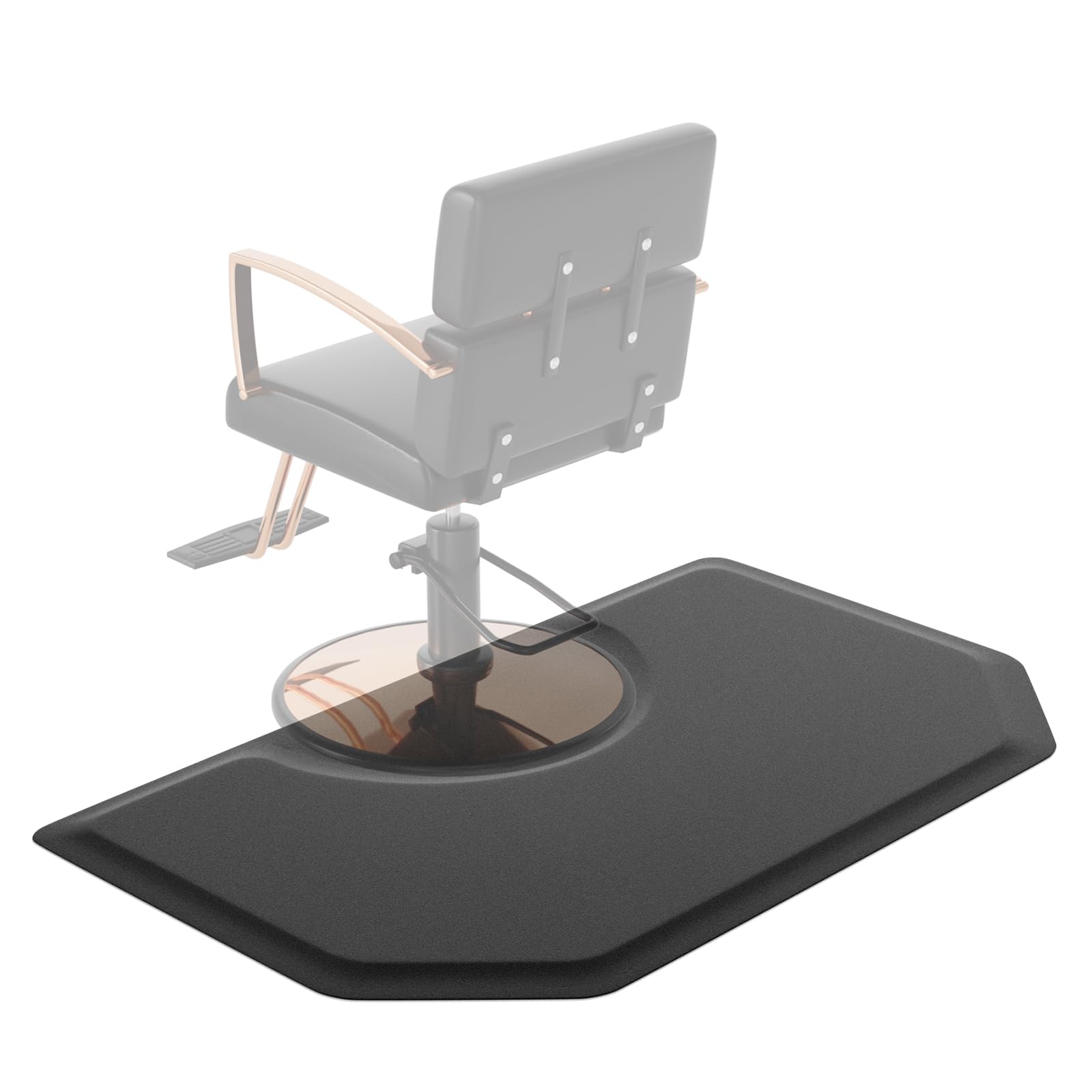 OmySalon Salon Mat for Hair Stylist 3’x5’x5/8'' Anti Fatigue Barber Floor Mat with Round Base, Salon Chair Mat for Hairdresser Standing, Barbershop Beauty Spa Styling Shampoo Equipment-image-16