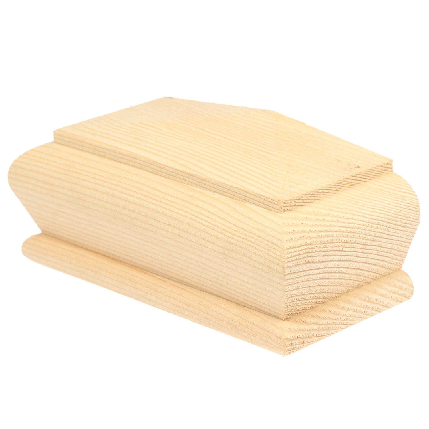 Jackson Woodturners Hemlock Pyramid Half Newel Cap Rebated To Fit A 90Mm Half Newel Post