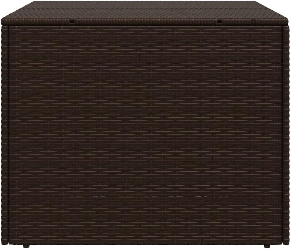 Garden Storage Box Brown Poly Rattan Outdoor Furniture Storage Boxes