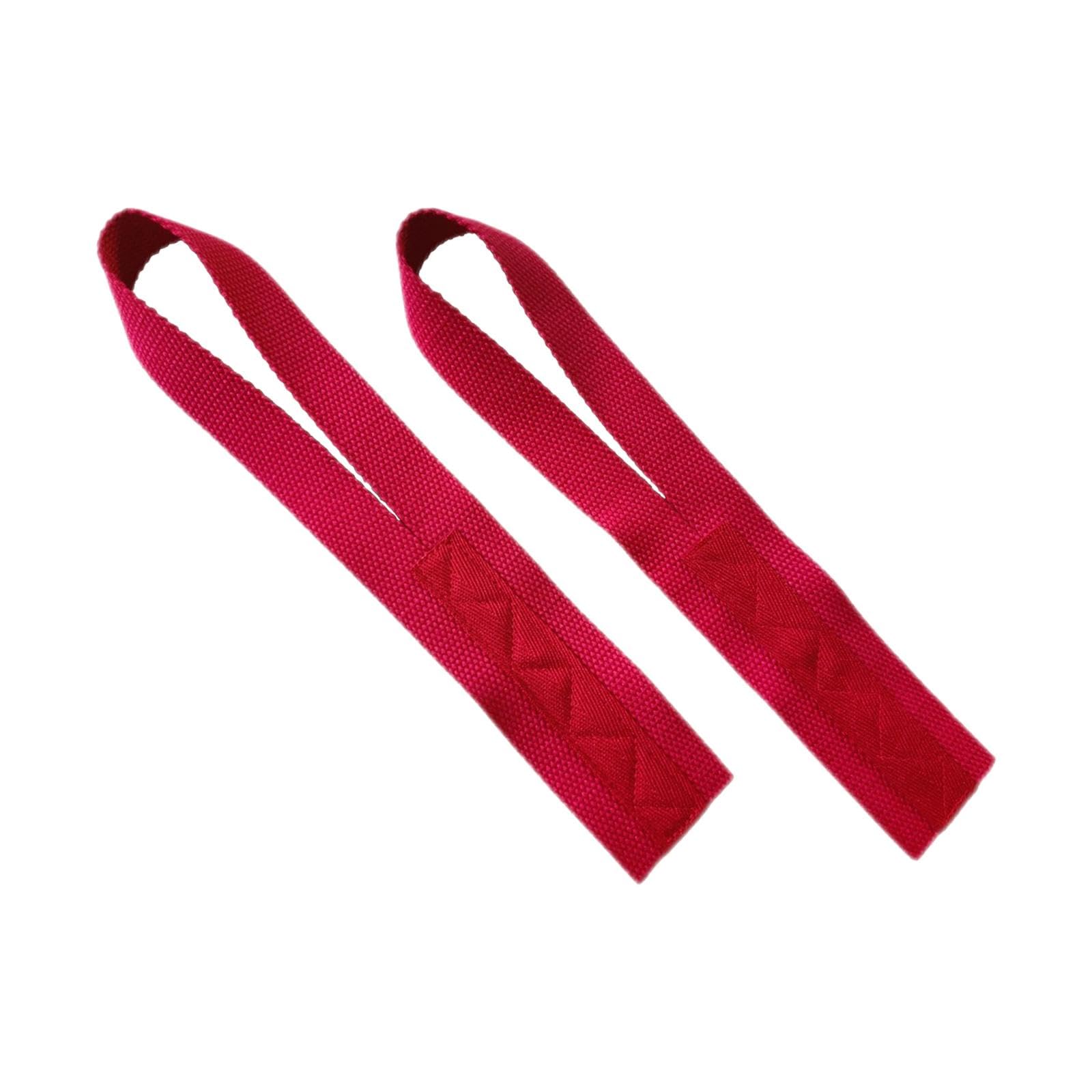 THE STYLE SUTRA® 2Pcs Weight Lifting Straps Hand Grip for Powerlifting Exercise Weightlifting Red-image-13