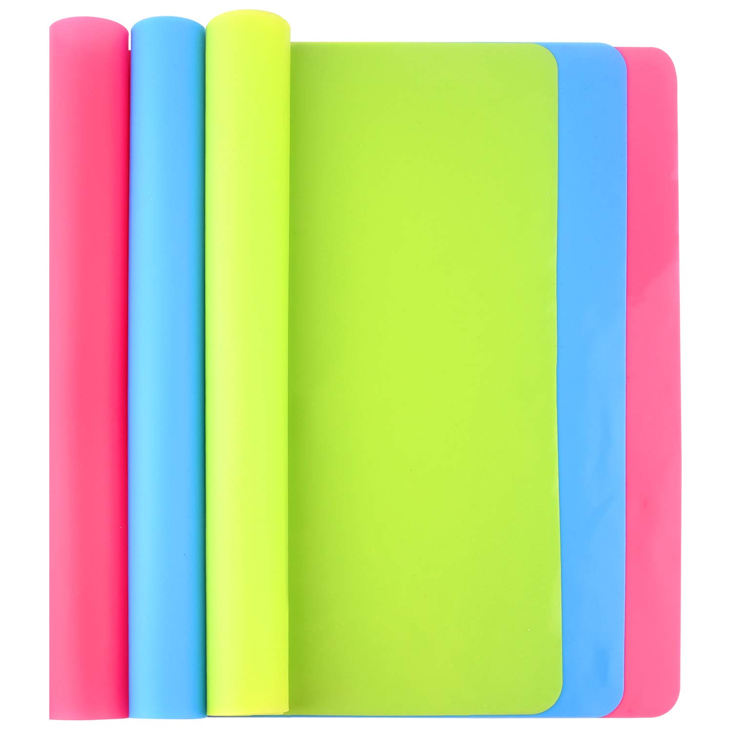 FEPITO3PCS A3 Large Silicone Sheet for Crafts Jewelry Casting Molds, Multipurpose Silicone Mat, Reusable, Waterproof, Heat Resistant, Food Grade Placemat