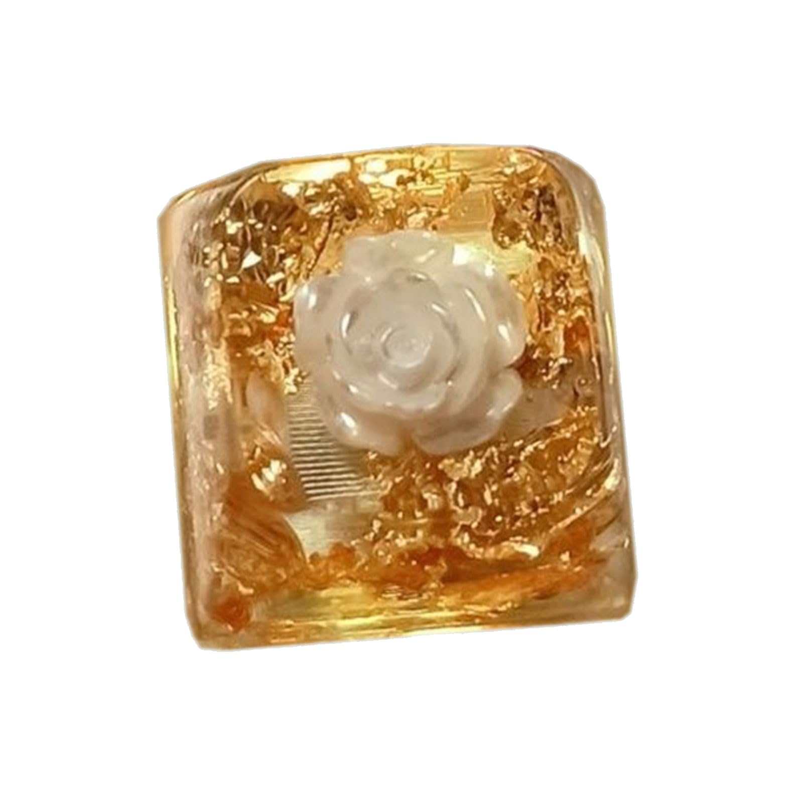 Keycap camélia résine pour clavier mécanique Cherry MX et custom