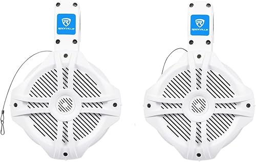 Miniatura 11 de Par de altavoces Rockville RWB65B de 6.5 pulgadas, color negro, de 2 vías y 500 vatios, torre de Wakeboard marinos