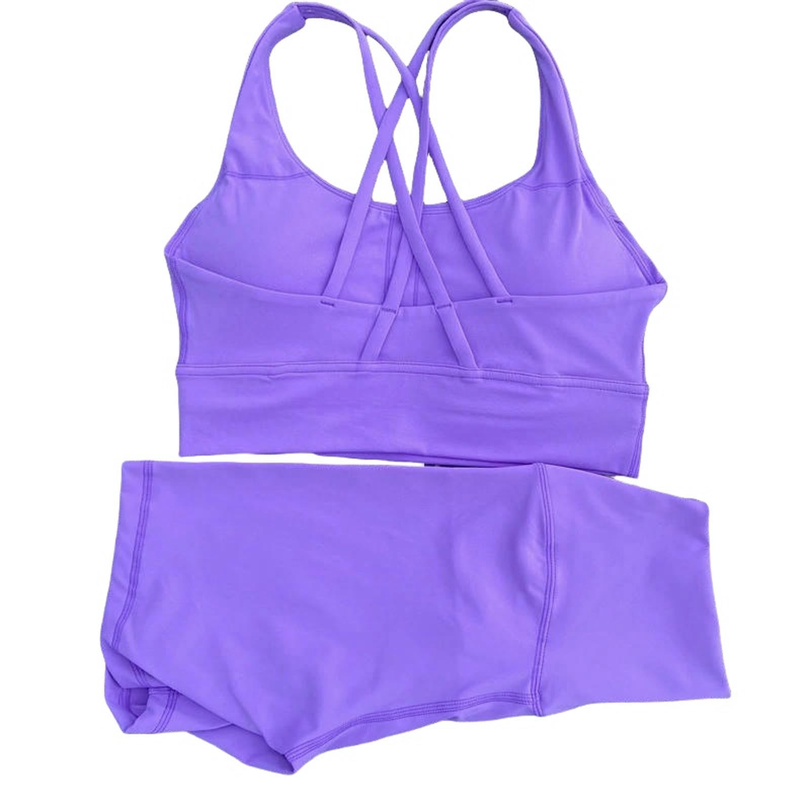 Conjunto de entrenamiento y fitness para mujer, suave, gimnasio, yoga, ciclismo, leggings cortos, traje deportivo para entrenamiento atlético