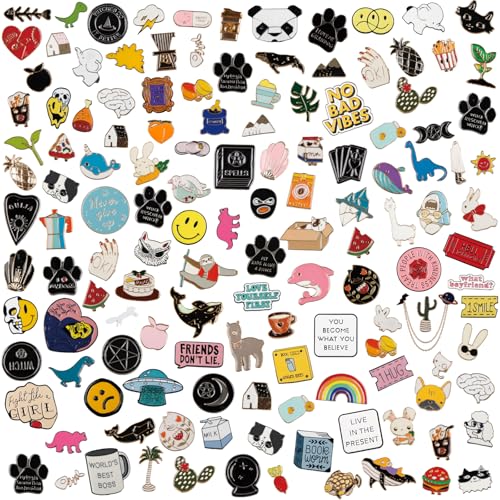 Mixed Enamel Lapel Brooch Pin Set Decoration for Backpack, Hat and Jacket | Birthday Christma Holiday Gift for Friends, Children, Families (Mystery Style)