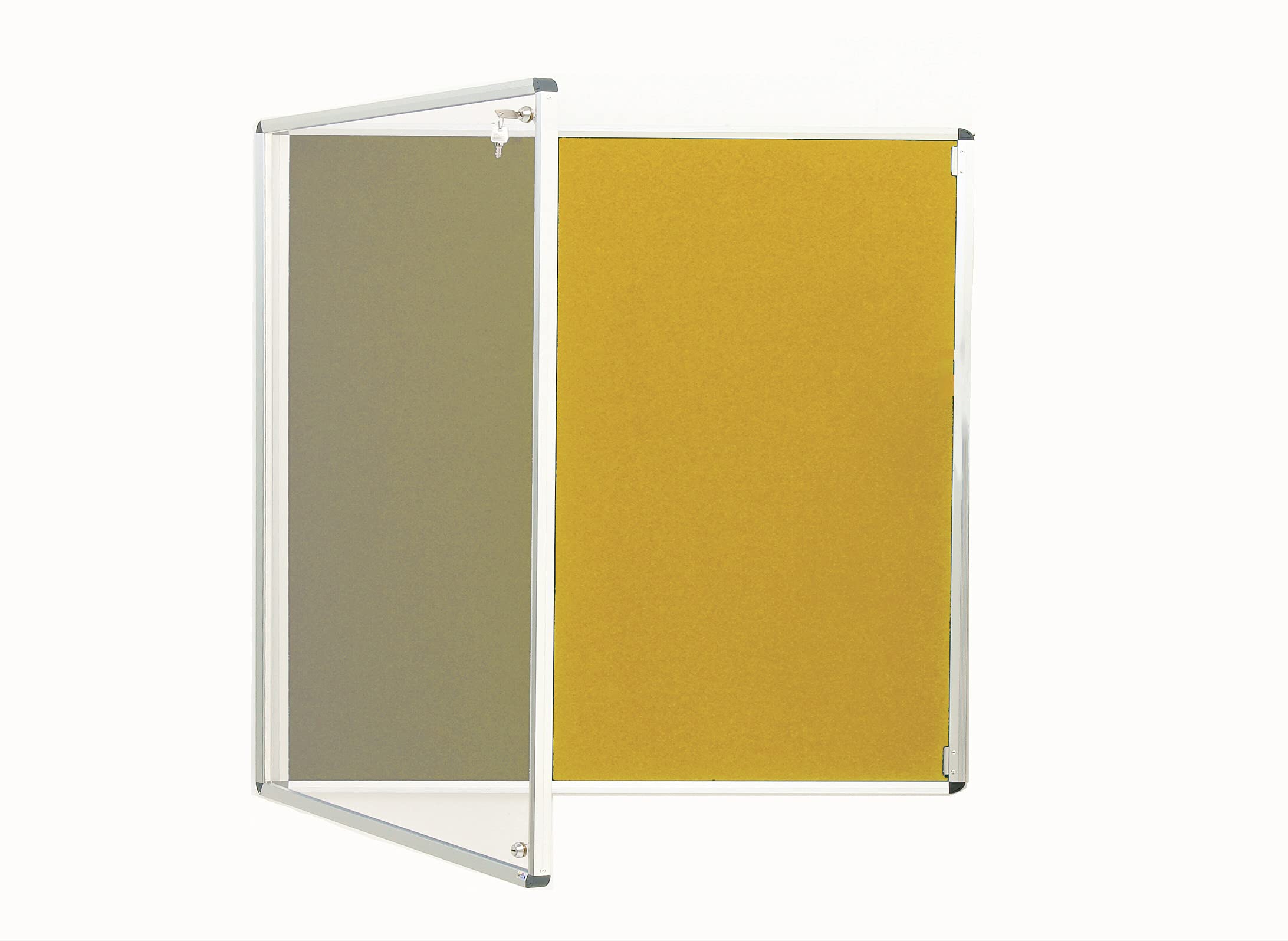 Wheat Fully Fire Retardant Lockable Notice Board [2 Locks] - Tamperproof Display Board [14 Colours] [6 Sizes]