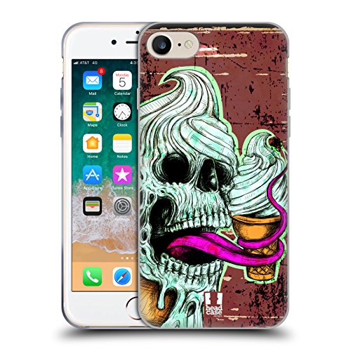 Coque Gel iPhone 7/8/SE MagSafe Vanille Menthe Crâne